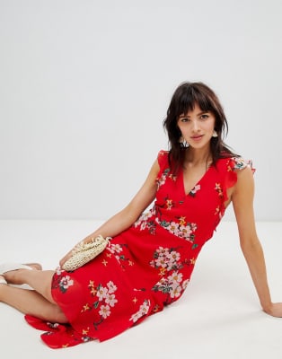 warehouse paisley floral midi dress