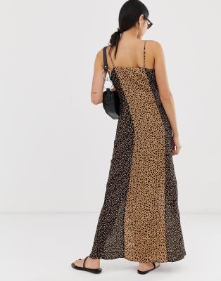 warehouse midi leopard print dress