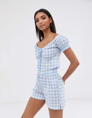 asos gingham top