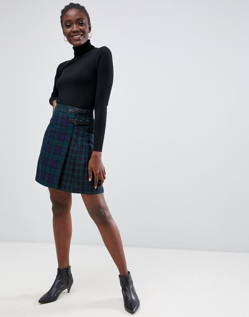 Warehouse mini skirt in tartan check | ASOS