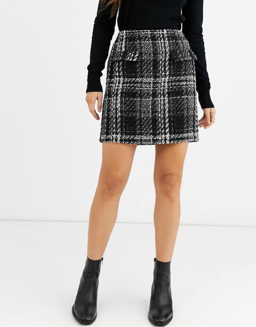 Warehouse tweed 2025 mini skirt