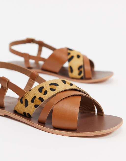 Warehouse hot sale leopard sandals