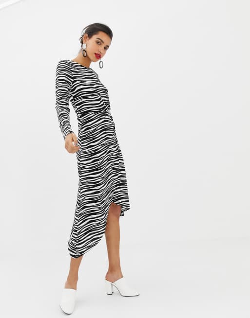 Warehouse zebra print dress store
