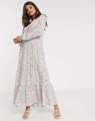 warehouse floral print midi dress