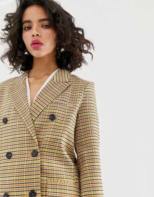 Warehouse 2025 check blazer