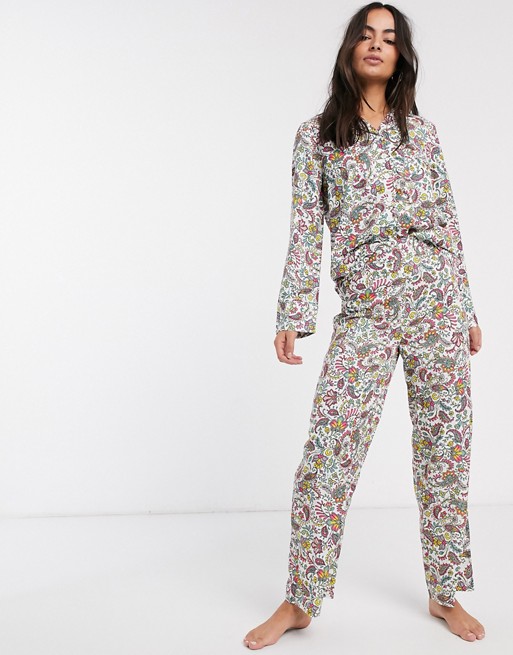 Warehouse paisley print pyjama bottoms