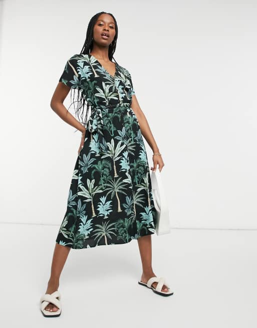 Warehouse jungle shop print shirt dress