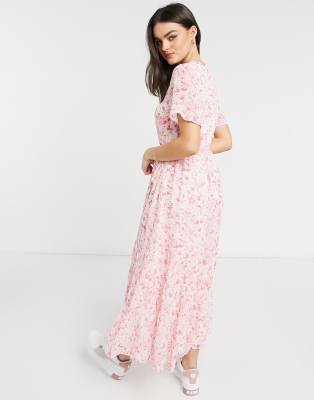 warehouse pink floral dress