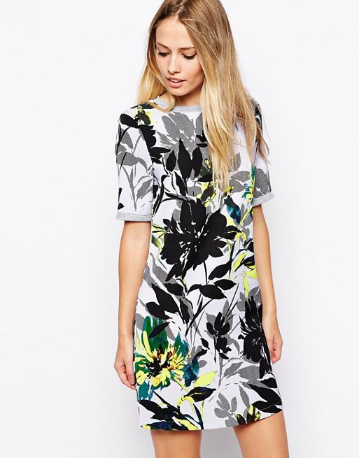 Warehouse | Warehouse Placement Floral Shift Dress