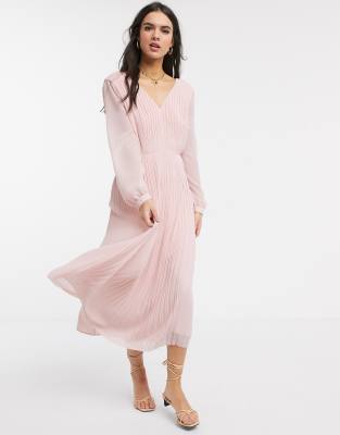 warehouse pleated dress