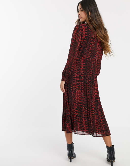 Warehouse red leopard outlet dress