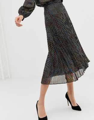 warehouse rainbow foil dress