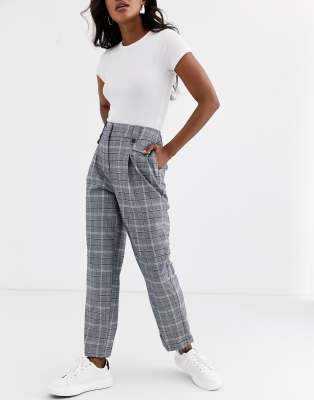 grey check jeans
