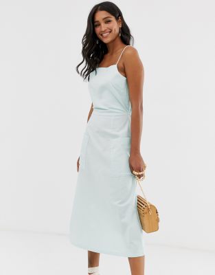 warehouse white linen dress