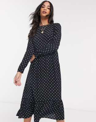 tiered polka dot dress