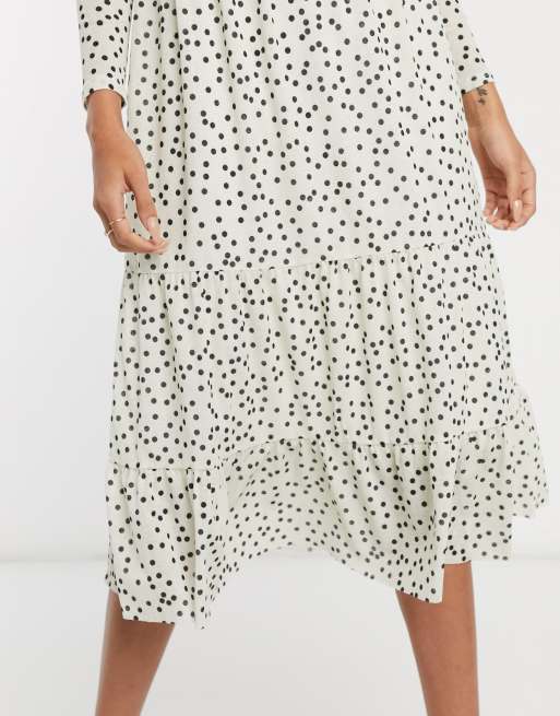 Warehouse white polka dot sale dress