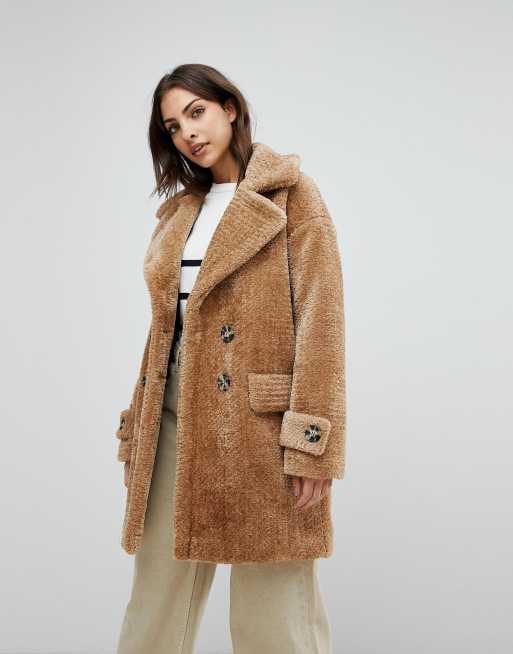 Warehouse oversized teddy on sale coat