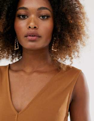 warehouse v neck crepe maxi dress