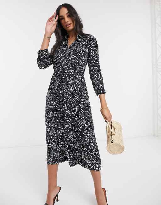 Warehouse plain outlet midi shirt dress