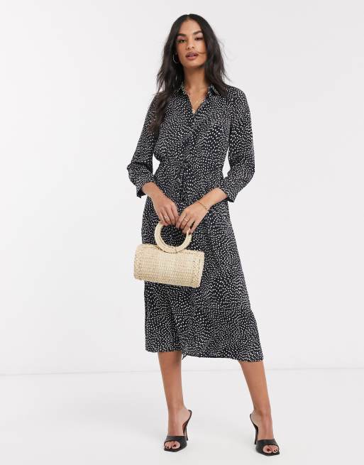 Warehouse black hot sale shirt dress