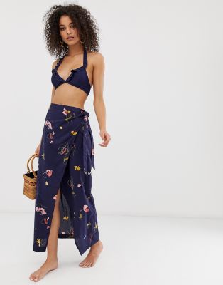 navy beach wrap