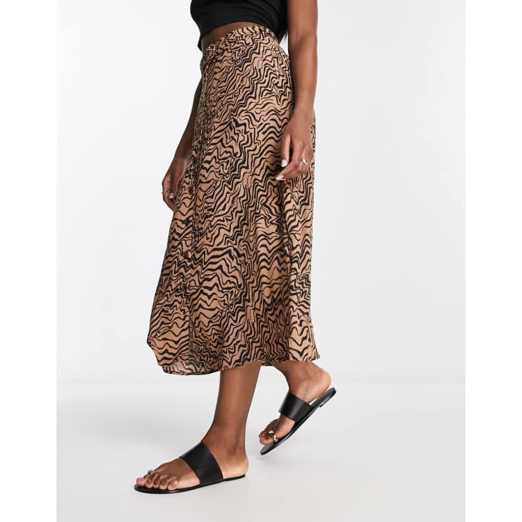 Leopard print shop midi skirt warehouse