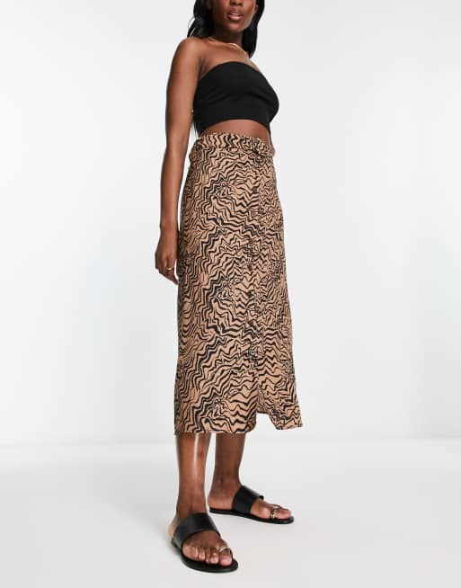 Leopard print midi skirt warehouse sale