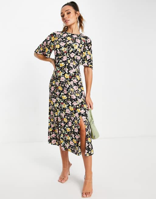 Warehouse black hotsell floral dress