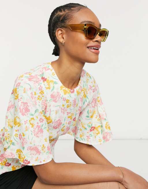 Warehouse - Riviera - Top à fleurs - Multicolore