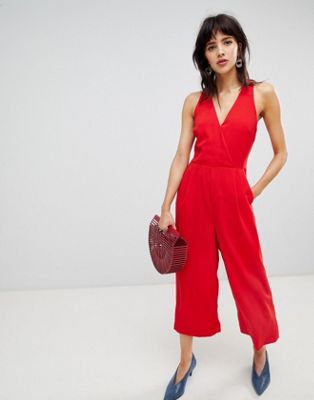 asos roter jumpsuit
