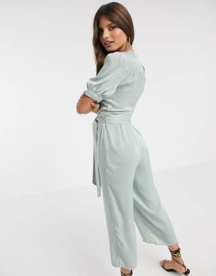 puff sleeve jumpsuit