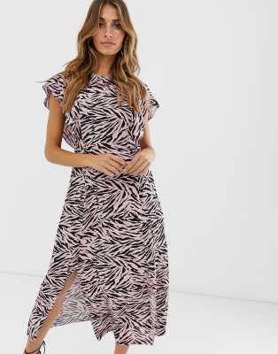 Warehouse 2024 zebra dress