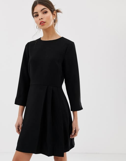 Asos black shift dress best sale