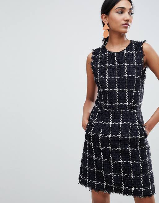 Tweed black outlet dress