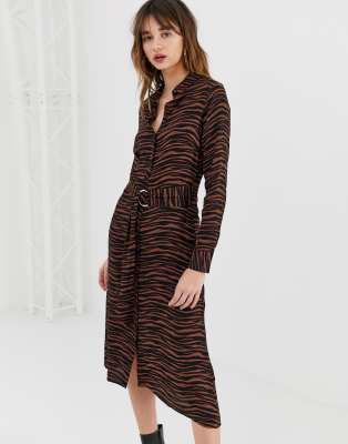 Warehouse tiger shop print dress