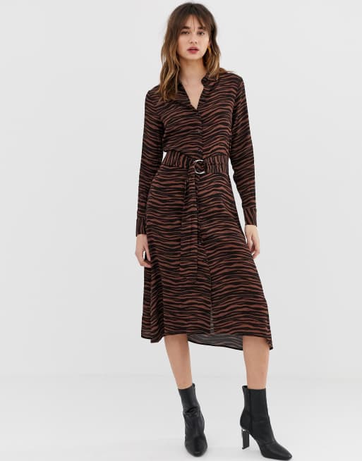 Warehouse zebra outlet shirt dress