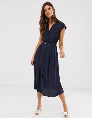 navy dress with belt