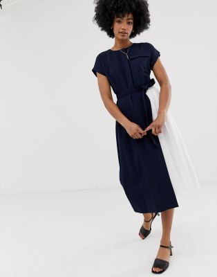 warehouse pleated shirt dress