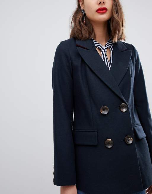 Warehouse 2025 navy coat