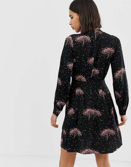 Warehouse star 2025 tree print dress