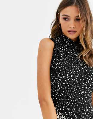 warehouse mixed animal shirt dress