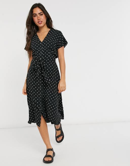 Warehouse button through cheap midi dress