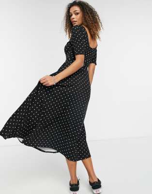 warehouse spot midi dress