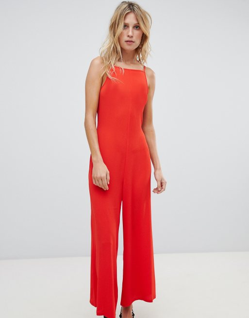 Square neck hot sale culotte jumpsuit