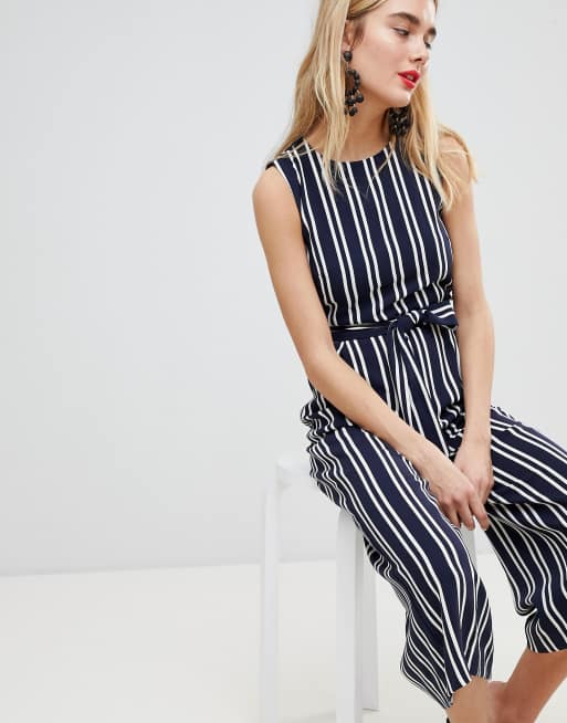 Warehouse stripe hot sale jumpsuit