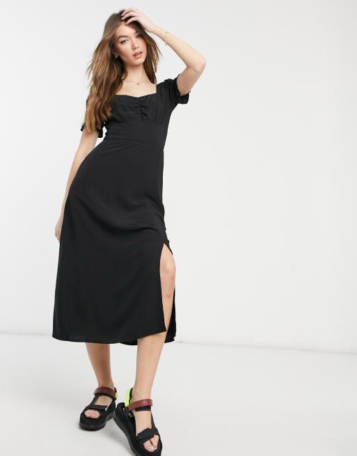 Warehouse black shop midi dress