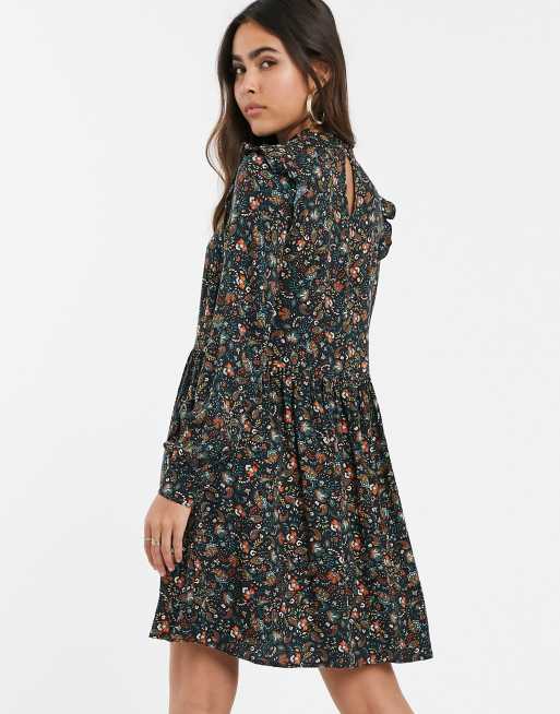 Warehouse Swing Dress In Ditsy Floral Print