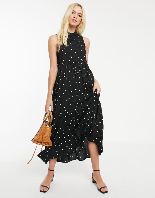 Warehouse spot print midi dress sale