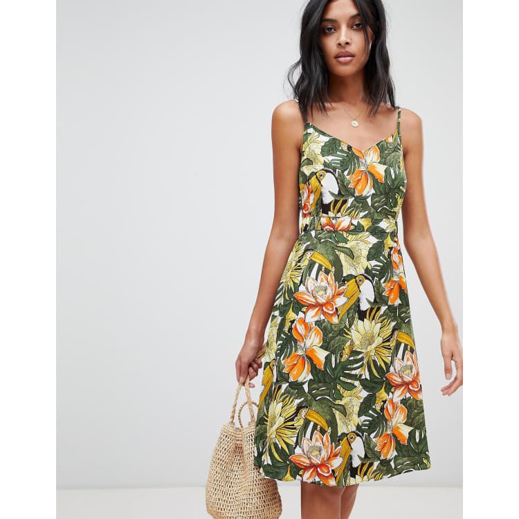 Oasis pineapple 2024 cami dress