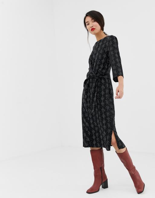 Warehouse twist store knot midi dress